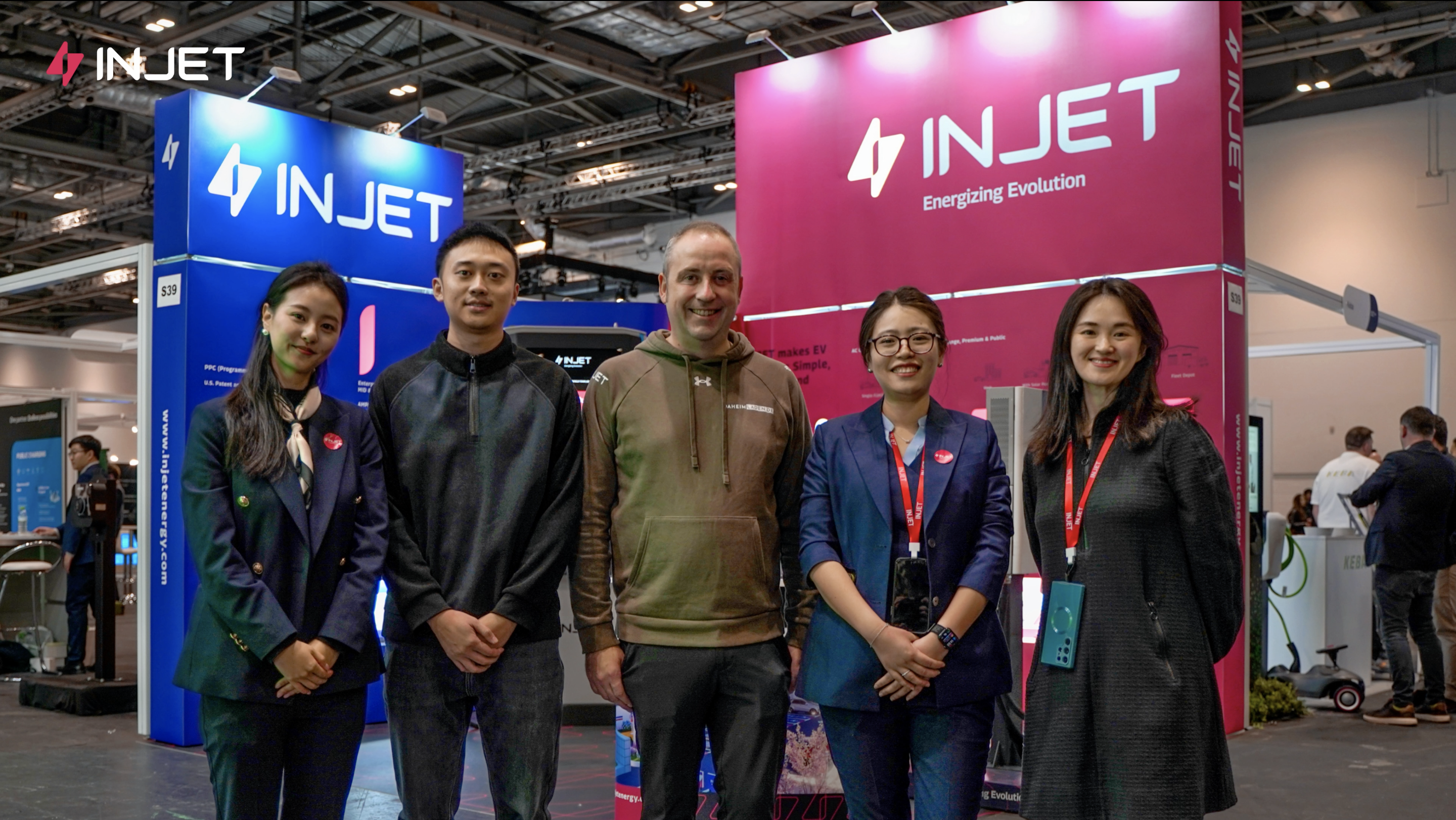 Injet New Energy's team on the London EV Show